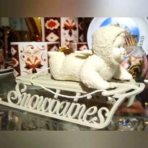 Vintage Snowbabies Slip Sliding Away Figurine Department 56